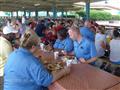 The Recreation Committee grabbing a bite to eat.